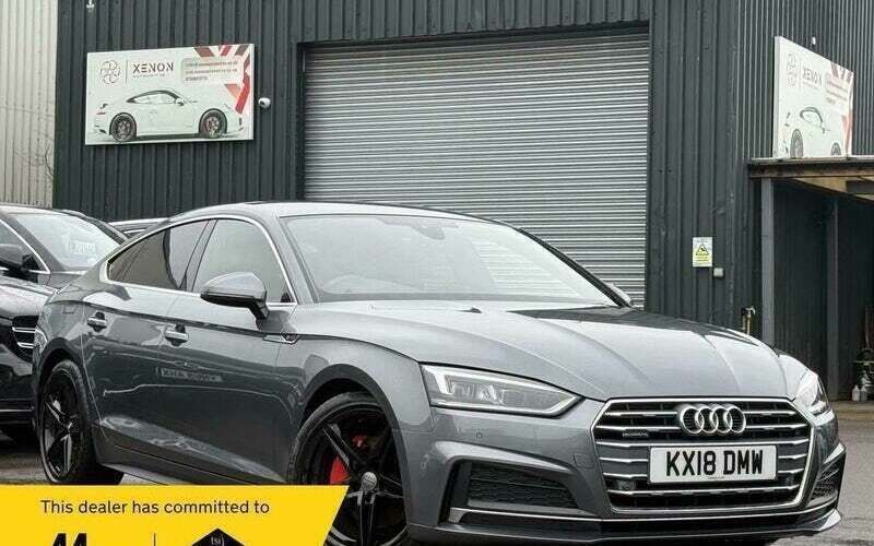 Grey Used 2018 Audi A5 Sportback S-Line Hatchback | £14,490 (Fair price) - Image 1/4