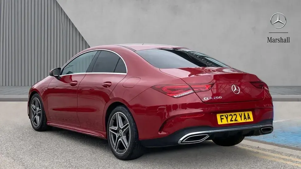 Used Mercedes CLA200 AMG line 163 HP (119 kW) 2022 Patagonia red Coupe