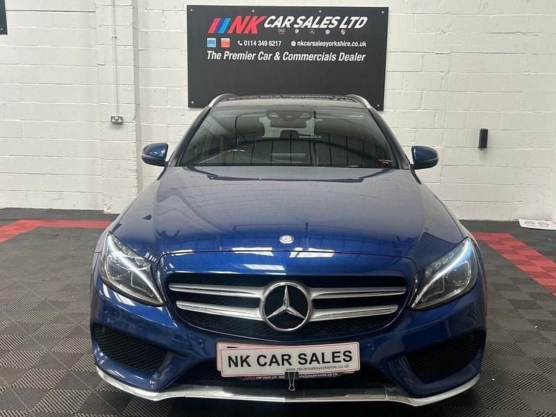 Used Mercedes C220 AMG Line Premium Plus 170 HP (125 kW) 2017 Blue Estate