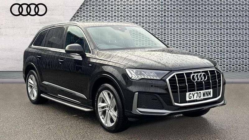 Black Used 2021 Audi Q7 S-Line SUV | £35,297 (Fair price) - Image 1/4