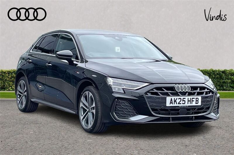 Black Used 2025 Audi A3 e-tron S-Line Hatchback | £33,366 - Image 1/3