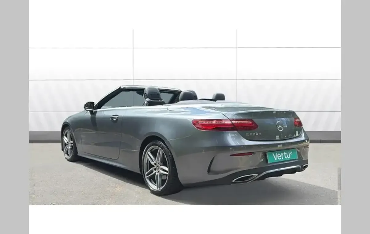 Used Mercedes E220 AMG line 191 HP (140 kW) 2018 Grey Cabriolet