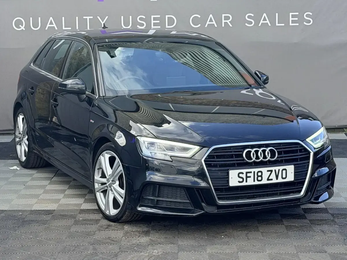Used Audi A3 Sportback S-Line 2018 Black Hatchback