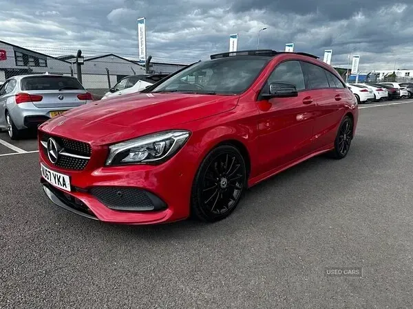 Used Mercedes CLA220 AMG line 177 HP (130 kW) 2017 Red Coupe