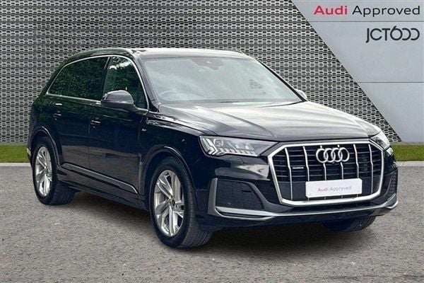 Black Used 2021 Audi Q7 S-Line SUV | £37,883 (Good price) - Image 1/4
