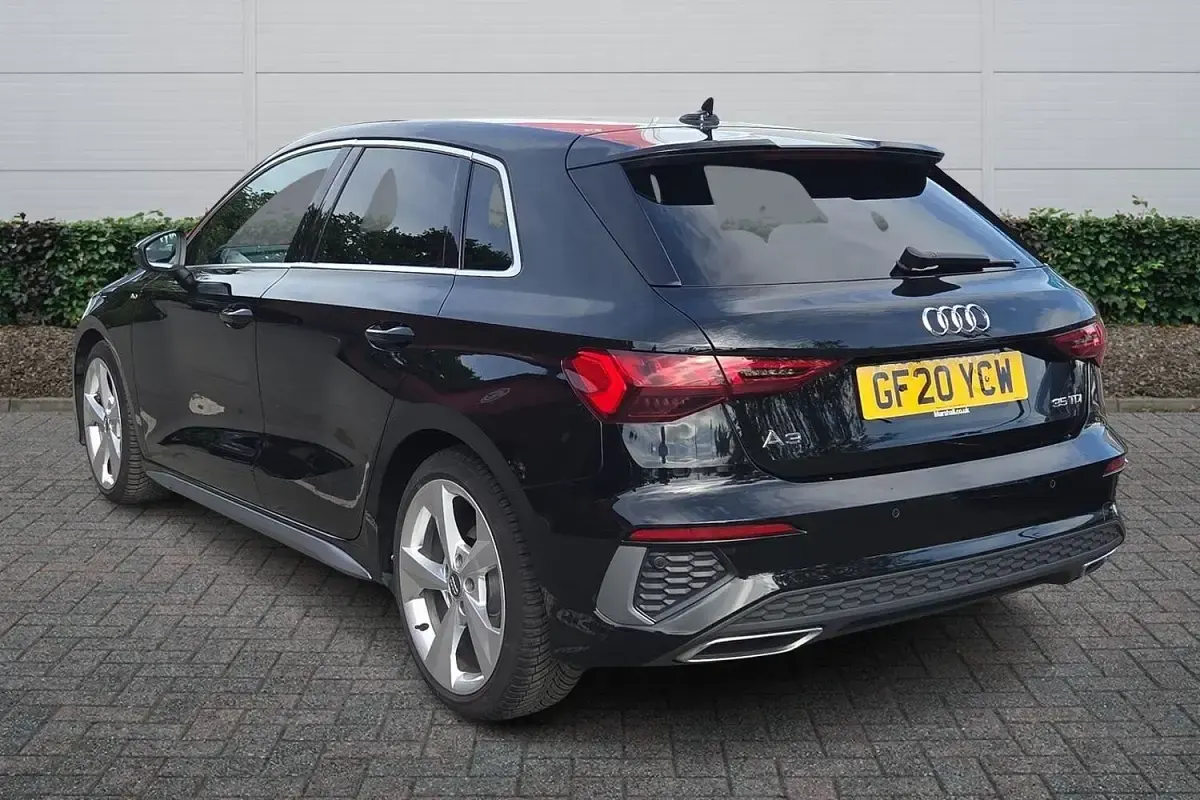 Used Audi A3 S-Line 150 HP (110 kW) 2020 Black Sedan