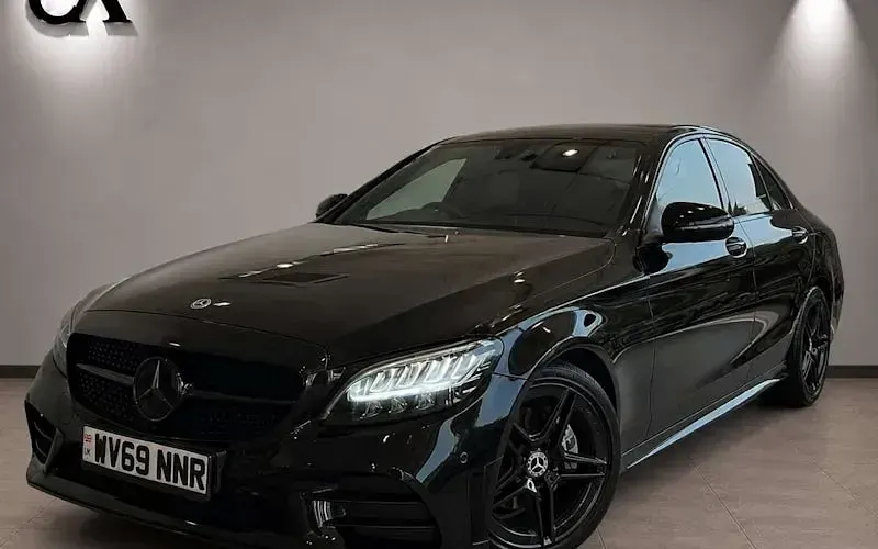 Used Mercedes C220 AMG line 194 HP (142 kW) 2019 Black Sedan