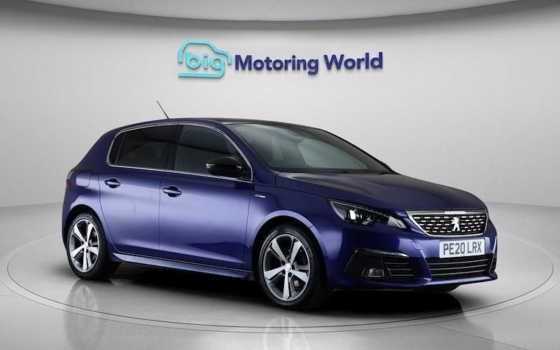 Used Peugeot 308 GT-line 131 HP (96 kW) 2020 Blue Hatchback