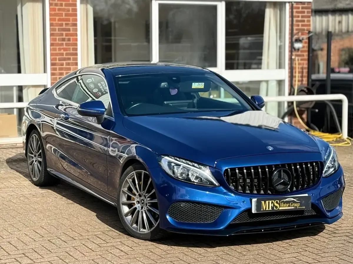 Used Mercedes C200 AMG Line Premium 184 HP (135 kW) 2016 Blue Coupe