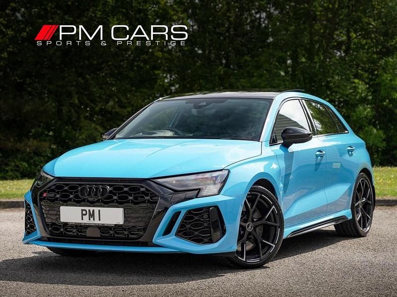 Blue Used 2023 Audi RS3 Exclusive Sedan | £51,990 (Fair price) - Image 1/4