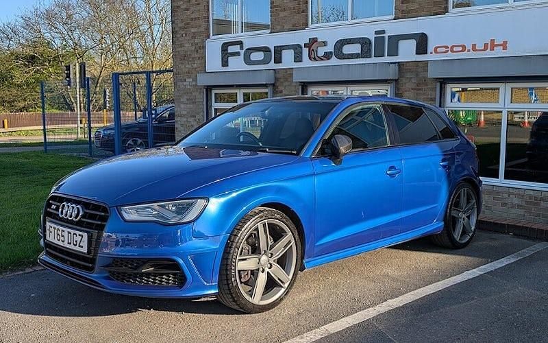 Used Audi S3 Sportback Design 300 HP (220 kW) 2016 Sepang blue Hatchback