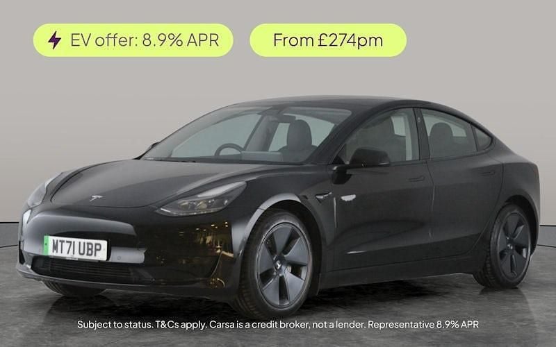 Black Used 2021 Tesla Model 3 Standard Range Sedan | £15,802 (Fair price) - Image 1/2