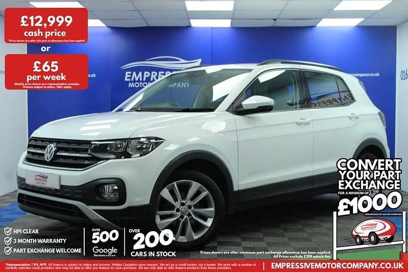Used VW T-Cross SE 95 HP (69 kW) 2019 White SUV