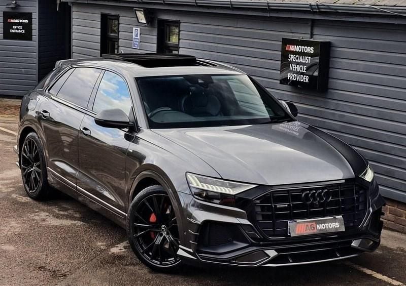 Grey Used 2018 Audi Q8 S-Line SUV | £34,989 (Expensive) - Image 1/3