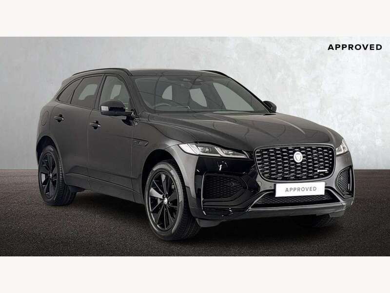Santorini black Used 2024 Jaguar F-Pace R-Dynamic SUV | £40,495 (A bit pricey) - Image 1/4