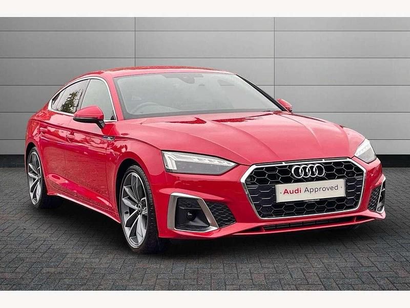 Red Used 2023 Audi A5 Sportback S-Line Hatchback | £28,495 (Fair price) - Image 1/4