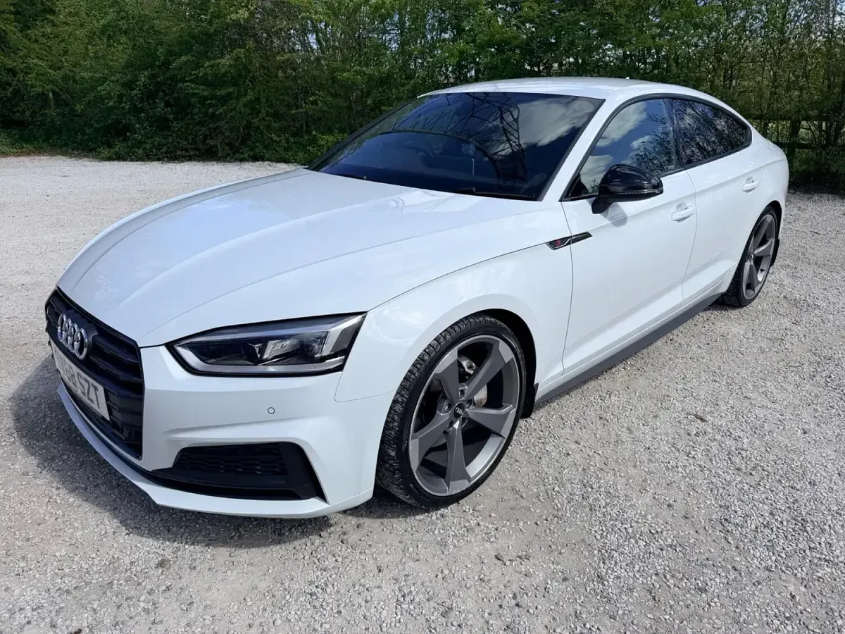 Used Audi A5 Sportback Black Edition 190 HP (139 kW) 2019 White Hatchback