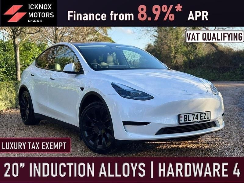 White Used 2024 Tesla Model Y Long Range RWD SUV | £32,995 (Expensive) - Image 1/4