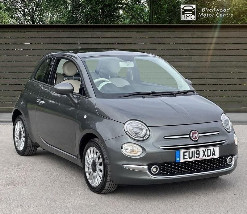 Grey Used 2019 Fiat 500 Lounge Hatchback | £7,295 (Fair price) - Image 1/4
