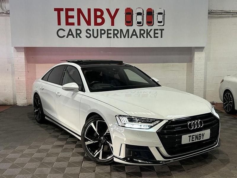 Used Audi A8 Black Edition 286 HP (210 kW) 2021 White Sedan