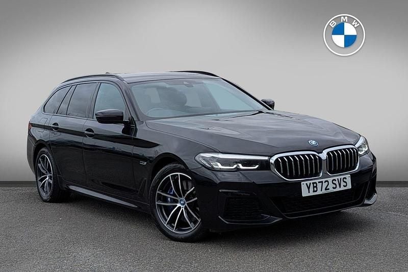 Black Used 2022 BMW 530e M Sport Estate | £25,646 (Fair price) - Image 1/4