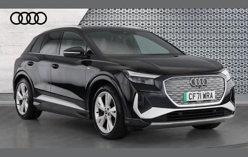 Black Used 2022 Audi Q4 e-tron S-Line SUV | £22,987 (Fair price) - Image 1/4