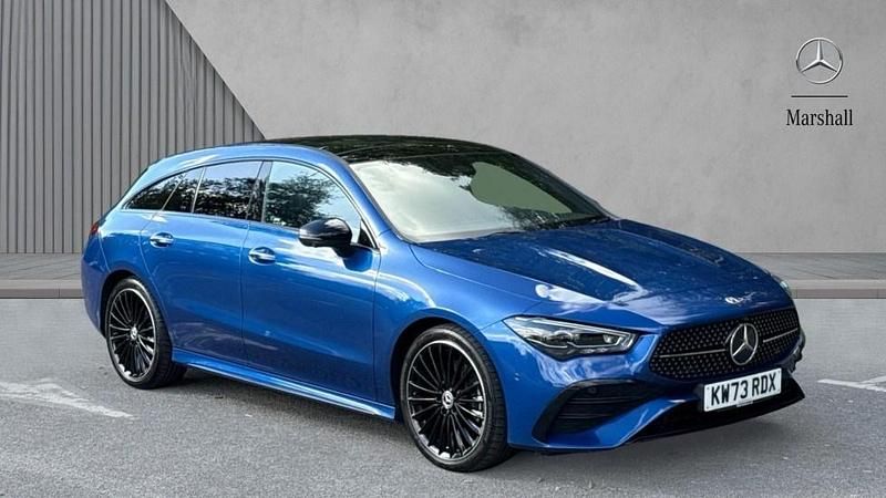 Blue Used 2024 Mercedes CLA220 AMG Line Premium Plus Sedan | £31,395 (Fair price) - Image 1/4