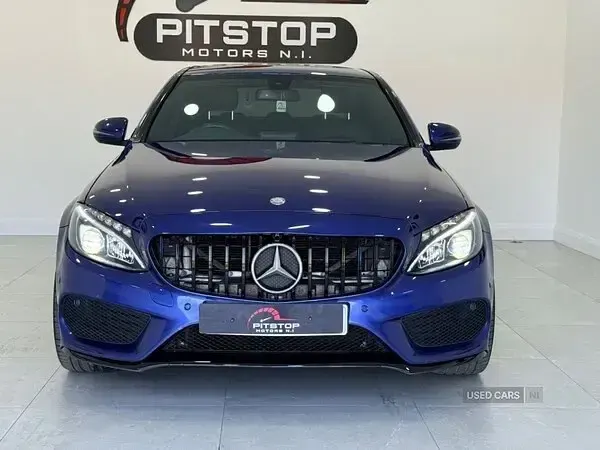 Used Mercedes C220 AMG line 170 HP (125 kW) 2017 Blue Sedan