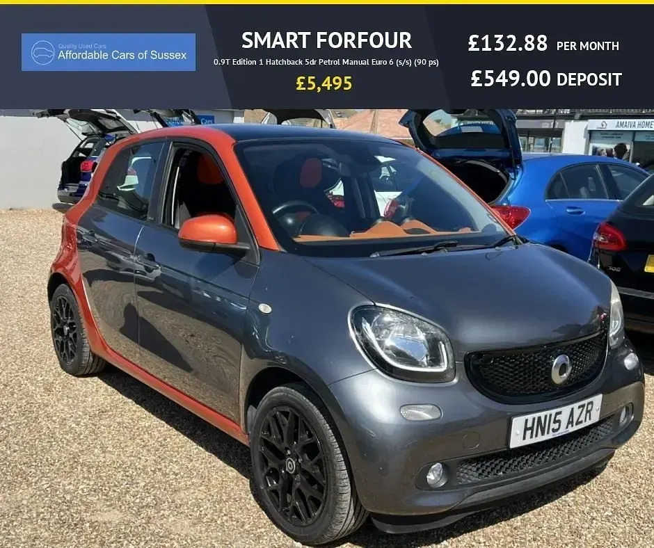 Used Smart ForFour Edition #1 90 HP (66 kW) 2015 Grey Hatchback