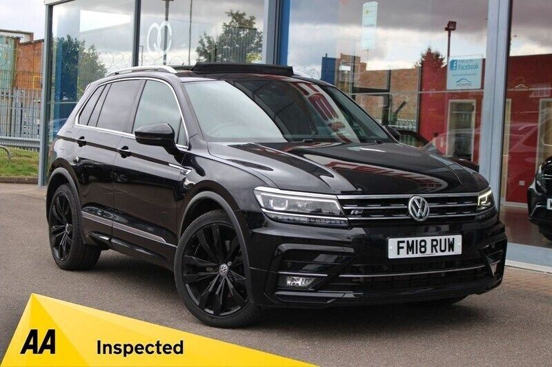 Black Used 2018 VW Tiguan R-line SUV | £19,995 (Fair price) - Image 1/4