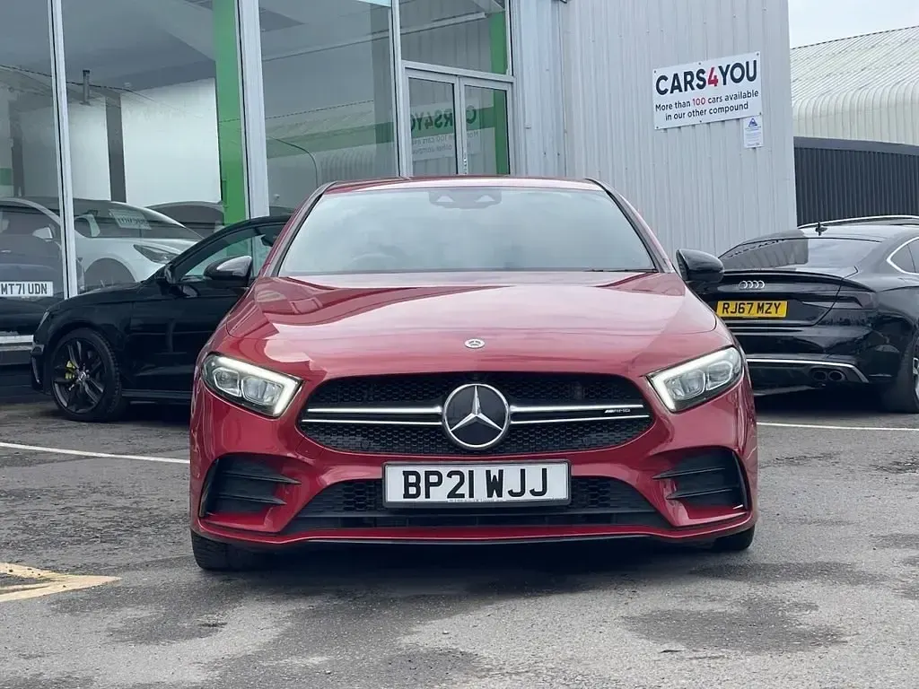Used Mercedes A35 AMG Premium 306 HP (225 kW) 2021 Red Hatchback
