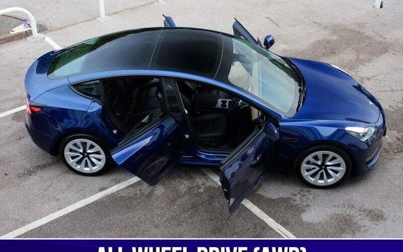 Used Tesla Model 3 Long Range AWD 366 kW (498 HP) 2023 Blue Sedan