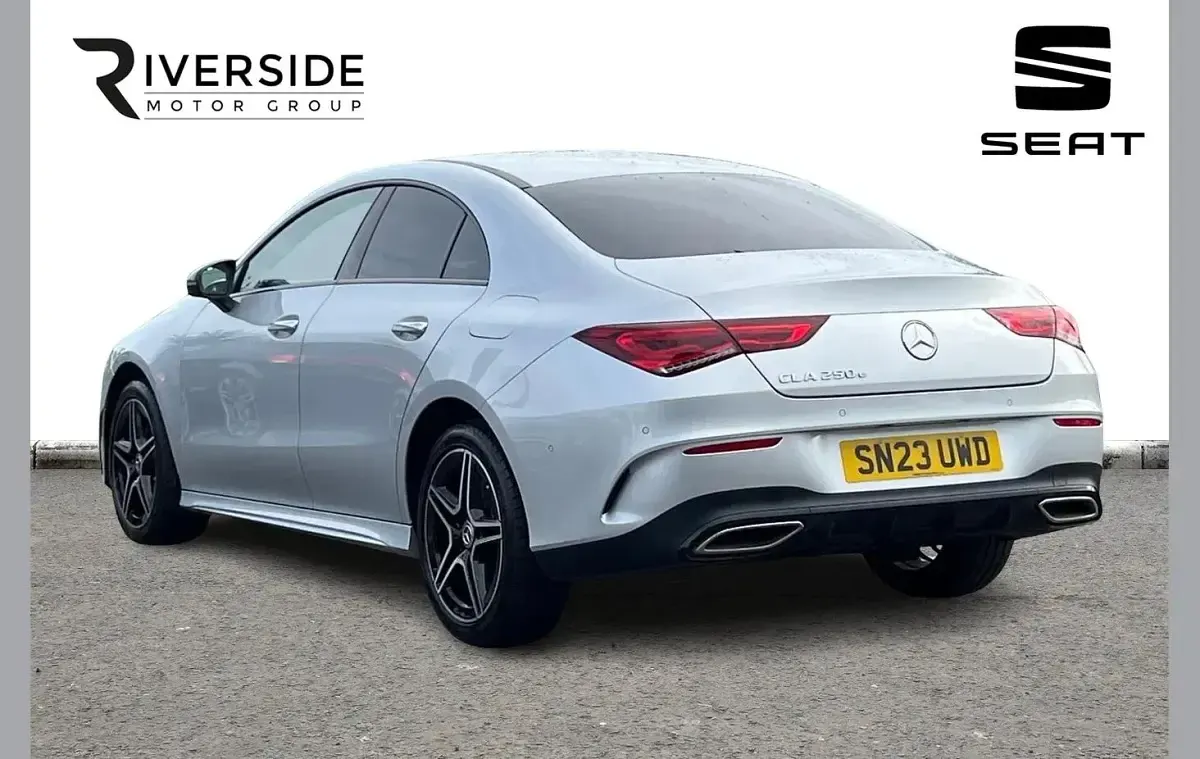 Used Mercedes CLA250 AMG Line Premium 214 HP (157 kW) 2023 Silver Coupe