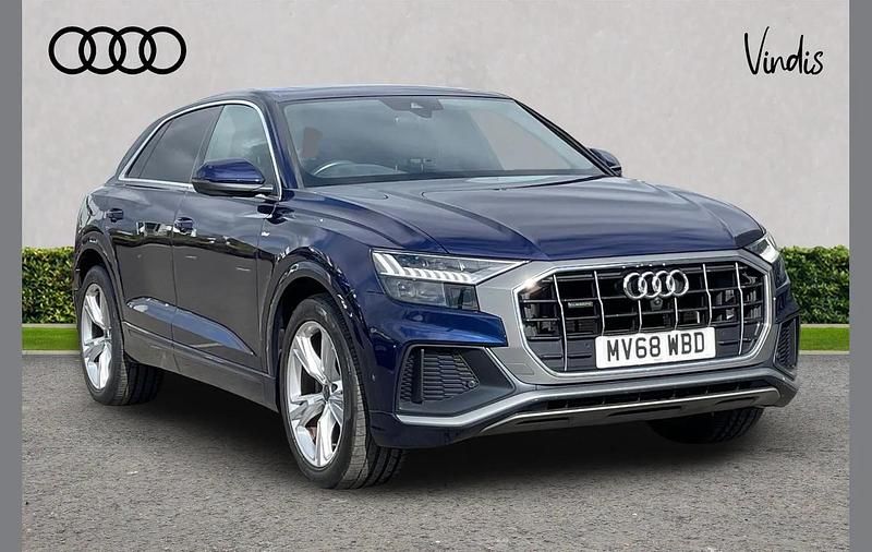 Used Audi Q8 S-Line 281 HP (206 kW) 2018 Blue SUV