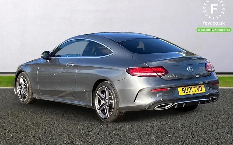 Used Mercedes C200 AMG line 184 HP (135 kW) 2021 Grey Coupe
