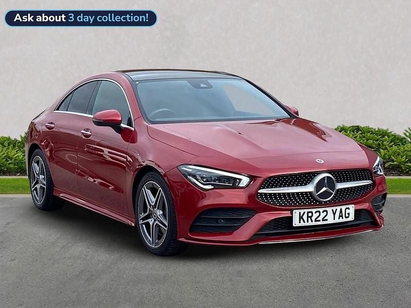 Red Used 2022 Mercedes CLA220 AMG Line Premium Plus Sedan | £24,125 (Good price) - Image 1/4