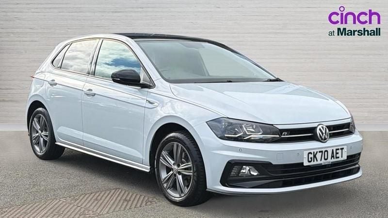 Used VW Polo R-line 115 HP (84 kW) 2020 White silver metallic black Hatchback