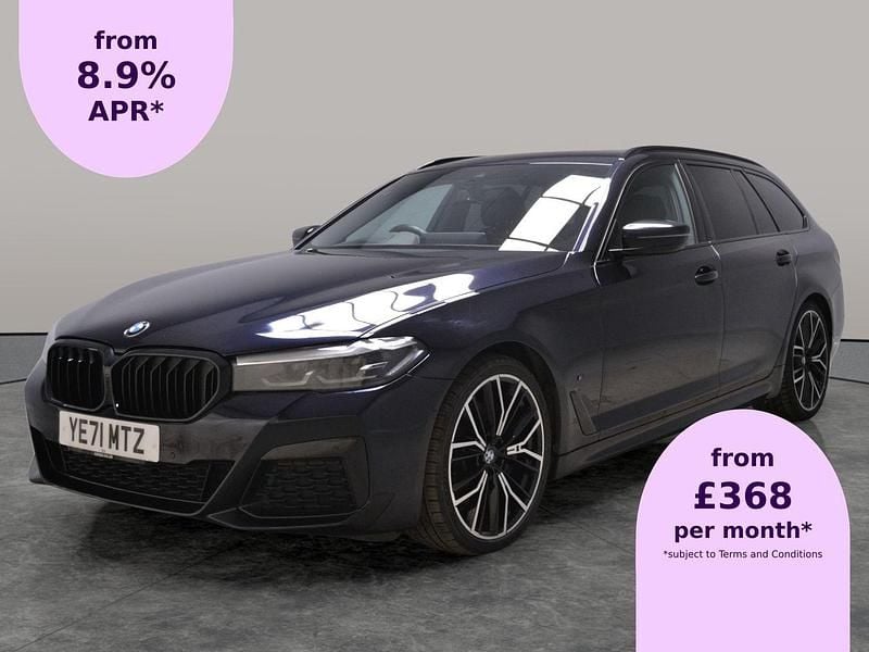 Black Used 2021 BMW 520 M Sport Estate | £23,989 (Fair price) - Image 1/2