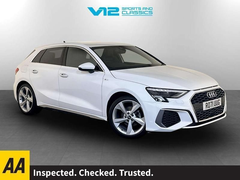 White Used 2021 Audi A3 Sportback S-Line Hatchback | £17,995 (Fair price) - Image 1/2