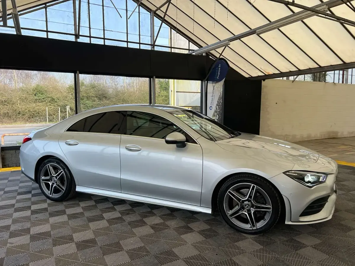Used Mercedes CLA200 AMG Line Premium 163 HP (119 kW) 2021 Silver Coupe
