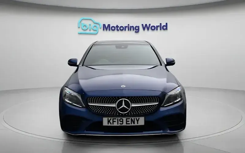 Used Mercedes C220 AMG line 194 HP (142 kW) 2019 Blue Sedan
