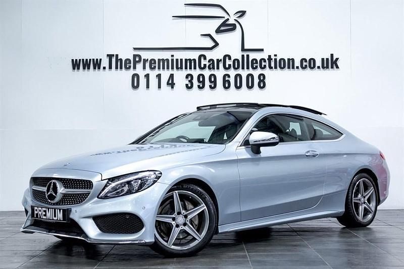 Used Mercedes C220 AMG Line Premium Plus 170 HP (125 kW) 2016 Silver Coupe