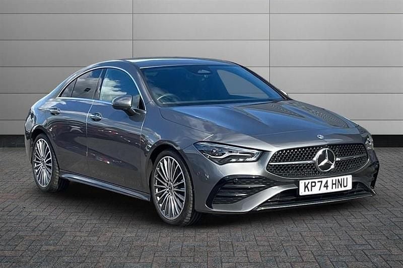 Mountain grey Used 2024 Mercedes CLA220 AMG Line Premium Sedan | £30,850 (Fair price) - Image 1/4