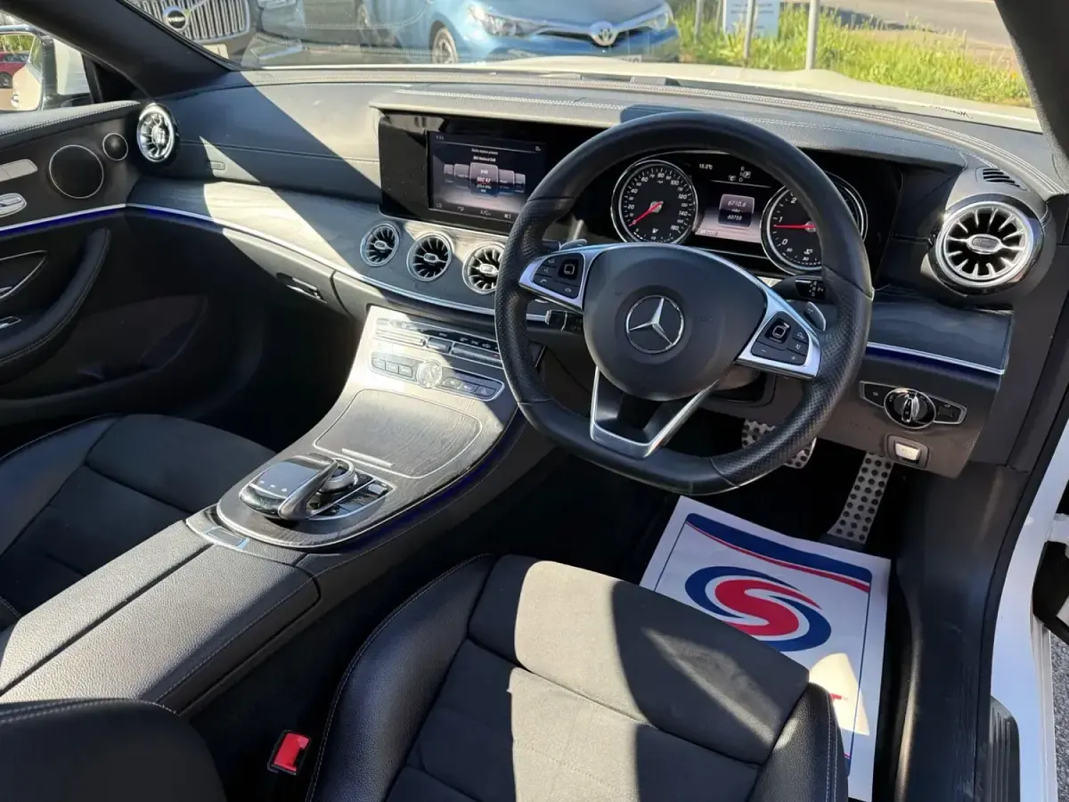 Used Mercedes E220 AMG Line Premium 194 HP (142 kW) 2017 White Coupe