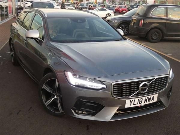Grey Used 2018 Volvo V90 R-Design Estate | £17,499 (Good price) - Image 1/4