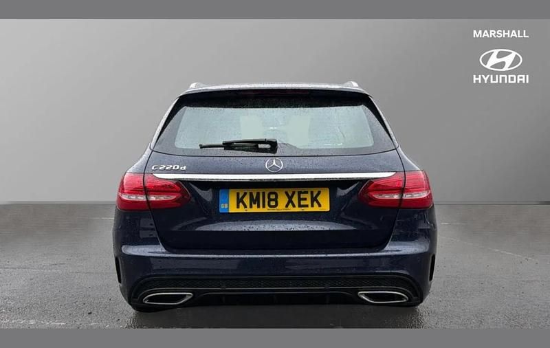 Used Mercedes C220 AMG line 168 HP (123 kW) 2018 Blue Estate