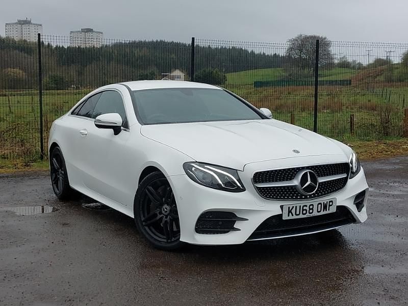 Used Mercedes E300 AMG line 245 HP (180 kW) 2018 White Coupe