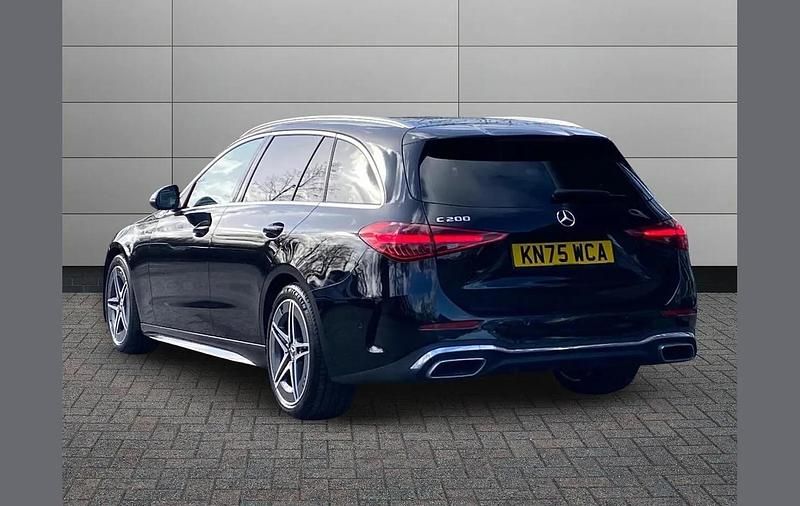 Used Mercedes C200 AMG line 200 HP (147 kW) 2025 Black Estate