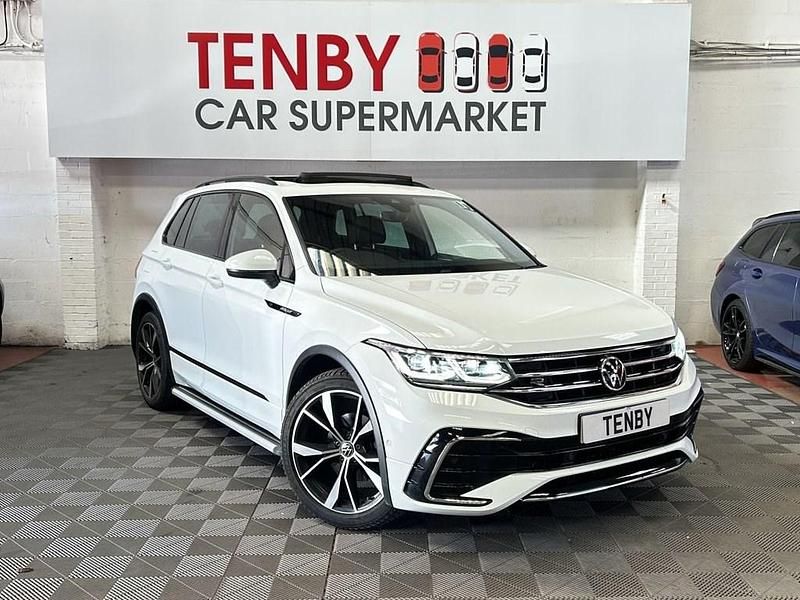 White Used 2021 VW Tiguan R-line SUV | £18,995 (Fair price) - Image 1/3