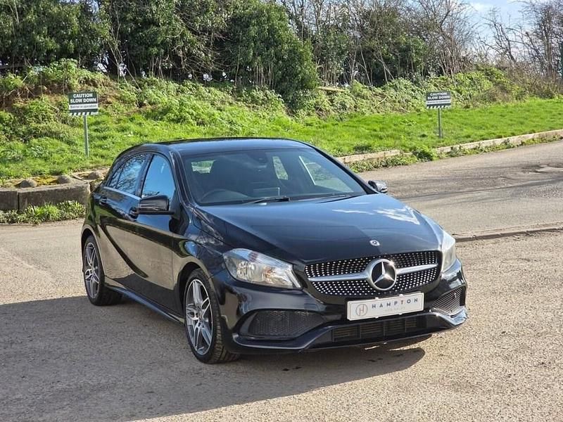 Used Mercedes A180 AMG line 109 HP (80 kW) 2018 Black Hatchback